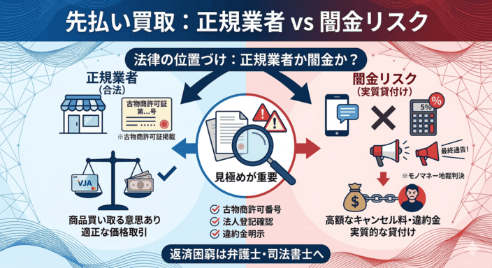 先払い買取は闇金？5ch最新の議論と法的な位置づけ