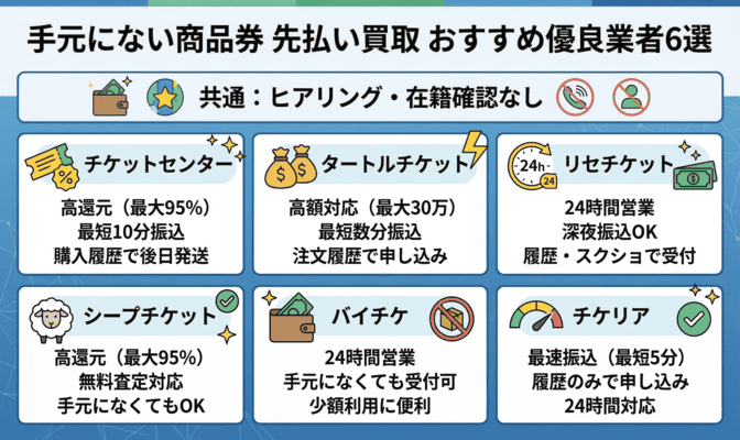 手元にない場合でも使える先払い買取おすすめ業者6選