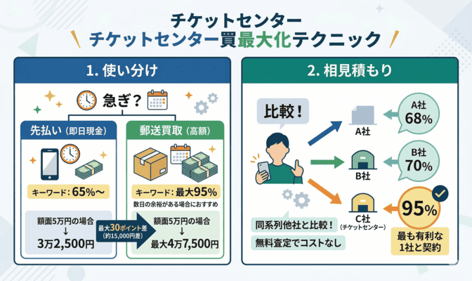 チケットセンターの買取率を最大化する活用テクニック